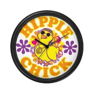  Hippie Chick Funny Wall Clock by  Everything 