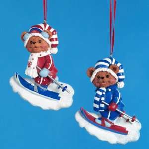  Club Pack of 12 Snow Skiing Boy and Girl Teddy Bear 