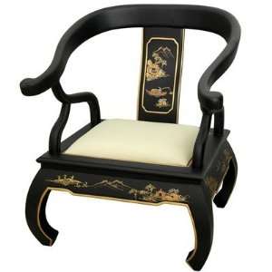  Oriental Furniture LCQ CR 001 BLS Landscape Ming Chair in 