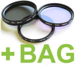   49MM 3 PC Filter Lens Kit UV, FDL & Circular Polarizer