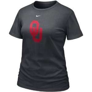 Nike Oklahoma Sooners Ladies Charcoal Frackle Blended T shirt  