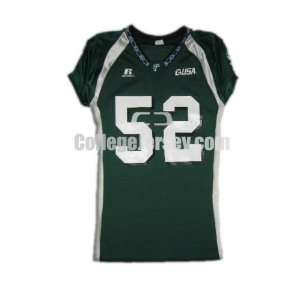  Green No. 52 Game Used Tulane Russell Football Jersey 