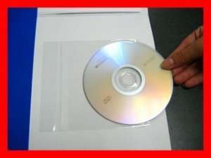 100 Backed Adhesive CD DVD Sleeves for Magazine CD (M)  
