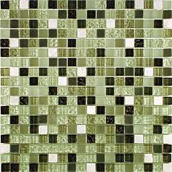   in Emerald Isle Glass/Stone Mosaic Tile (Pack of 10)  