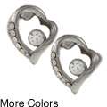 18k white gold overlay crystal heart earrings today $ 15 99 sale $ 14 