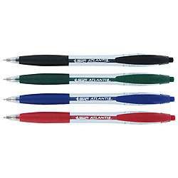   12 Assorted Medium Point Retractable Ballpoint Pens  