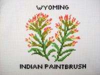 Cross Stitch State Flower WYOMING INDIAN PAINTBRUSH  