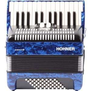  Hohner Bravo 48 Accordion Blue: Musical Instruments