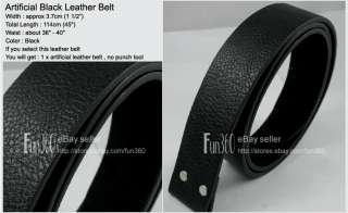   Mens Metal Belt Buckle + Genuine /Leather Belt 41 45 47  