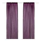 IKEA thin curtains 4 panels 57x98 dark purple drapes VIVAN lilac NEW