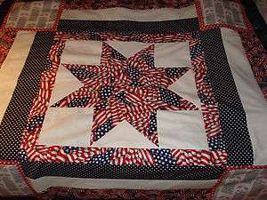 PATRIOTIC TRIBUTE to our AMERICAN FLAG Star Quilt Top  