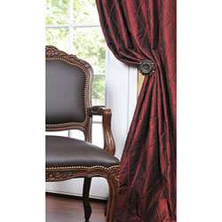 Exclusive Patterned Faux Silk 108 inch Curtain Panel  Overstock