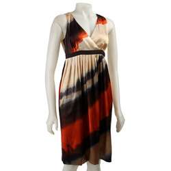 Robin Howe Womens Sunset Ombre Silk Babydoll Dress  Overstock