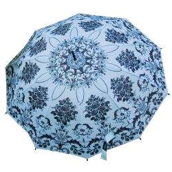 Laura Ashley Charcoal/ Blue Exotic Umbrella  