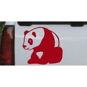 6in X 6.4in Red    Panda Animals Car Window Wall Laptop 