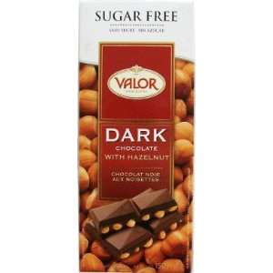 Valor Suger Free Dark Chocolate with Hazelnuts 5.3 Oz Bar  