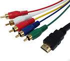 5Ft HDMI Male to 5RCA 5 RCA Audio Video AV Component Cable Gold Plated