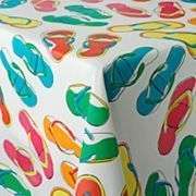 FLIP FLOPS Sandals Vinyl Umbrella Patio Tablecloth NIP  