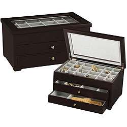 Espresso Wood Jewelry Ring Box  Overstock