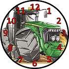 koolart wall clock john deere 8530 tractor black bezel 27cm