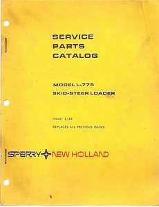 New Holland L 775 Skid Steer Loader Parts Manual  