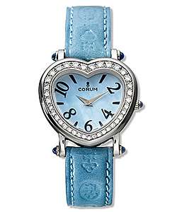 Corum Heart Womens Blue Quartz Watch  