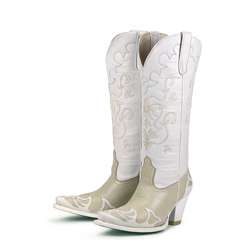 Lane Boots Womens Champagne Bridal Strut Cowboy Boots   