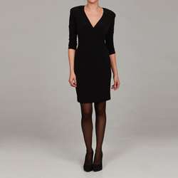 Calvin Klein Womens Black Sequin Shoulders Dress  Overstock