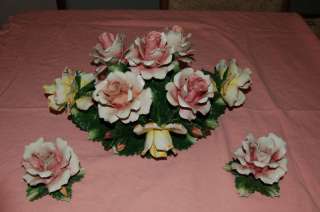 Capodimonte flower arrangement set  