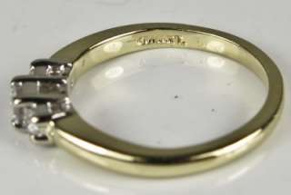 14k Gold .20ctw G SI1 Diamond Past Present Future Ring  