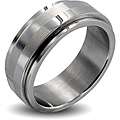 Stainless Steel Mens Checker Spinner Ring MSRP $18.00 