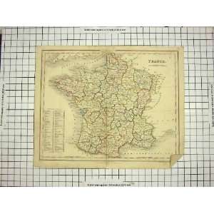  DOWER ANTIQUE MAP c1790 c1900 FRANCE MEDITERRANEAN
