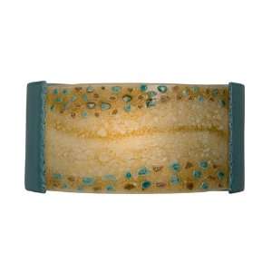  A19 RE108 TC MAB Ebb and Flow Wall Sconce Teal Crackle and 