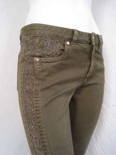 1995 Roberto Cavalli Pants Jeans Beaded 42 8 M #0007MP  