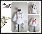 Vocaloid Senbon Sakura Miku Dress Cosplay Costume White Flame Version