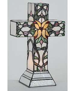 Tiffany style Holy Cross Accent Lamp  