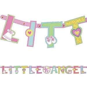    Sweet Christening Pink Customized Letter Banner Toys & Games