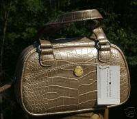 TOMMY HILFIGER Gold Mini Satchel Handbag Purse NIB  