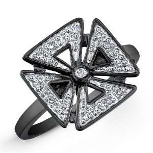  Victoria Kay Sterling Silver with Black Rhodium 1/6ct TWT 
