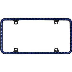   Accessories CRU18154 Matte Black/Blue Diamondesque License Plate Frame