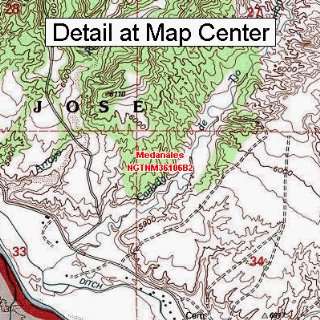   Topographic Quadrangle Map   Medanales, New Mexico (Folded/Waterproof