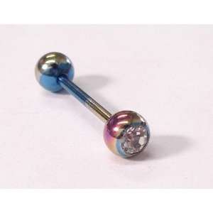  Anondized Titanium Barbell Belly Ring 