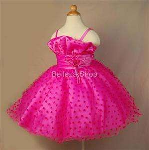 Pink Flower Girls Party Pageant Dress Size12 24mo HP3  