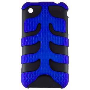  Neon Blue Diamond Fishbone Skin Case Cover for iPhone 3G 