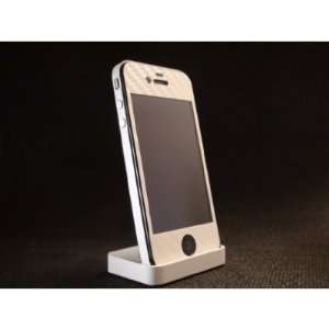  White Carbon fiber Skin Full Body Sticker for Apple AT&T iPhone 4 
