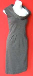 ANN TAYLOR gray ponte knit cowl neck VERSATILE sheath dress NEW 12 