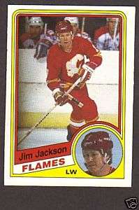 1984 85 OPC Hockey Jim Jackson #225 Calgary Flames NMMT  