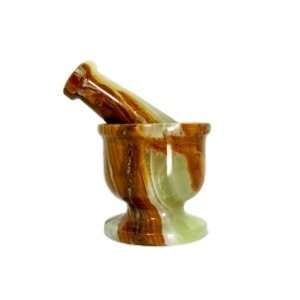 Mortar & Pestle from Green Onyx from Pakistan, 2 1/2