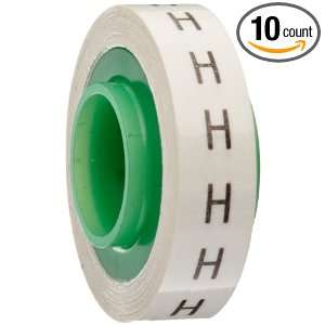   Code Wire Marker Tape Refill Roll SDR H, Printed with H (Pack of 10
