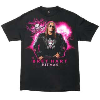 BRET HART Emblem Pose HITMAN T shirt WWE Authentic  